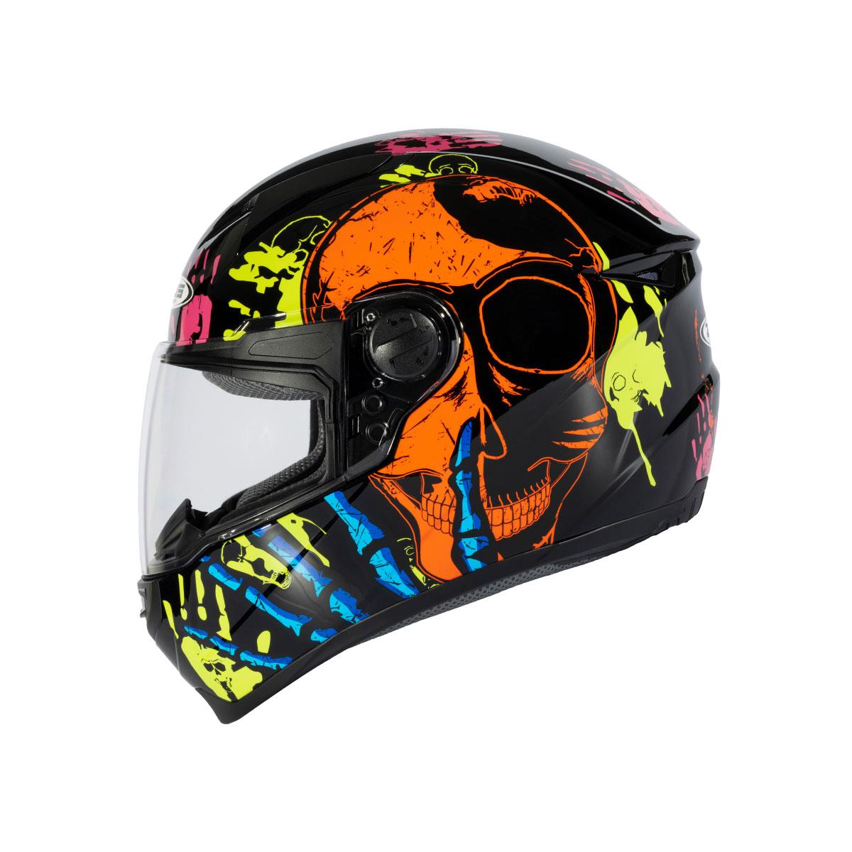 Zeus ZS-811A AL-37 Siyah Turuncu Kapalı Kask