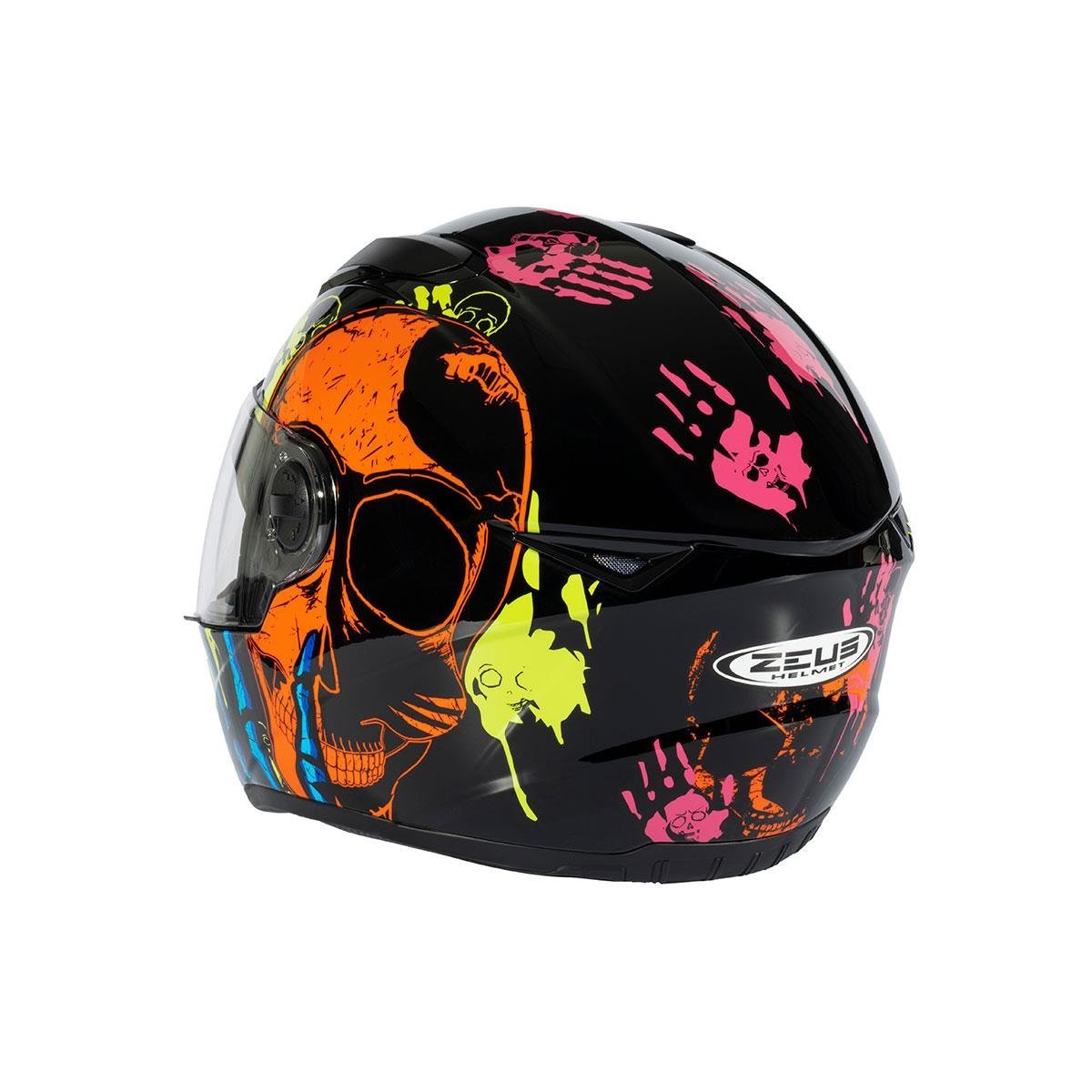Zeus ZS-811A AL-37 Siyah Turuncu Kapalı Kask
