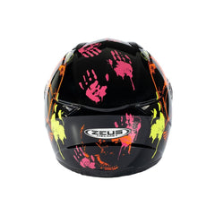 Zeus ZS-811A AL-37 Siyah Turuncu Kapalı Kask
