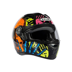 Zeus ZS-811A AL-37 Siyah Turuncu Kapalı Kask