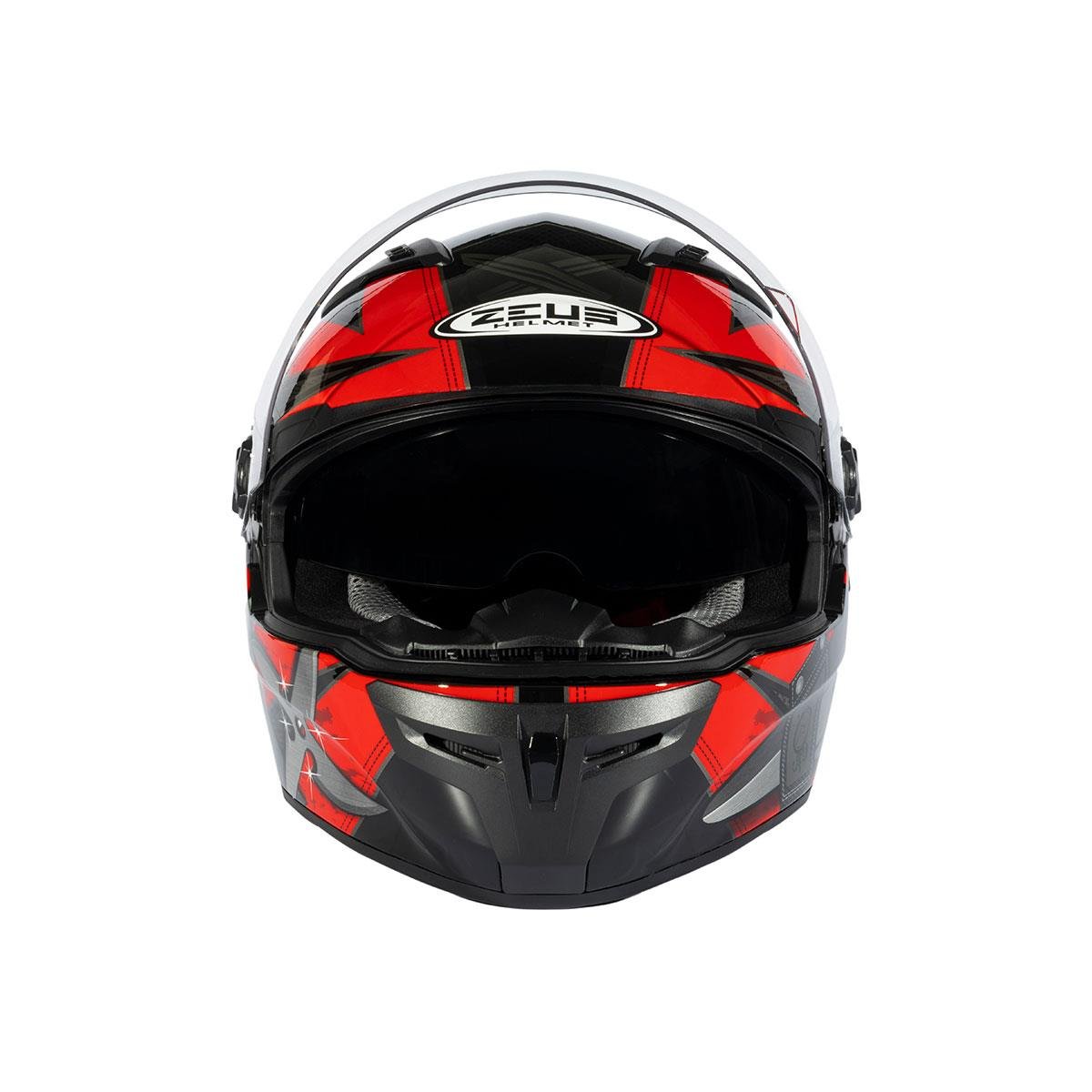 Zeus ZS-813A AN36 Siyah Kırmızı Kapalı Kask